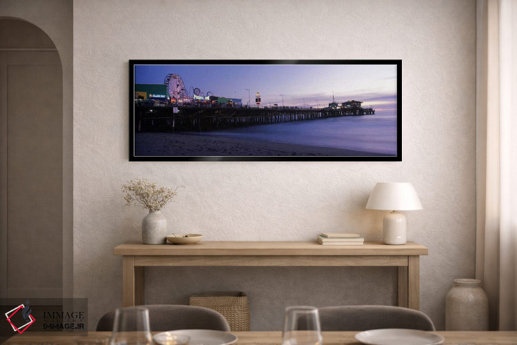 تابلو دکوراتیو Santa Monica Pier, Santa Monica, Los Angeles County, Ca… اثر پانورامیک ایمجز - D1B
