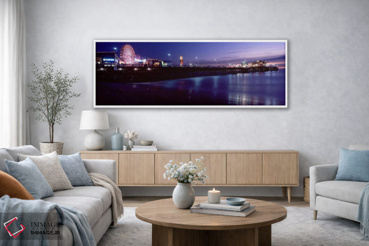 تابلو دکوراتیو Santa Monica Pier, Santa Monica, Los Angeles County, Ca… اثر پانورامیک ایمجز - D3W