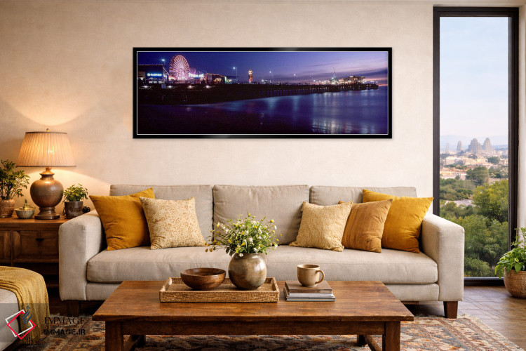 تابلو دکوراتیو Santa Monica Pier, Santa Monica, Los Angeles County, Ca… اثر پانورامیک ایمجز - D6B