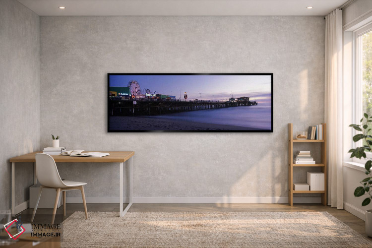 تابلو دکوراتیو Santa Monica Pier, Santa Monica, Los Angeles County, Ca… اثر پانورامیک ایمجز - D2B
