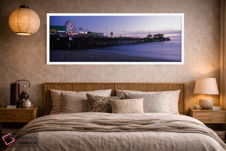 تابلو دکوراتیو Santa Monica Pier, Santa Monica, Los Angeles County, Ca… اثر پانورامیک ایمجز - D4W