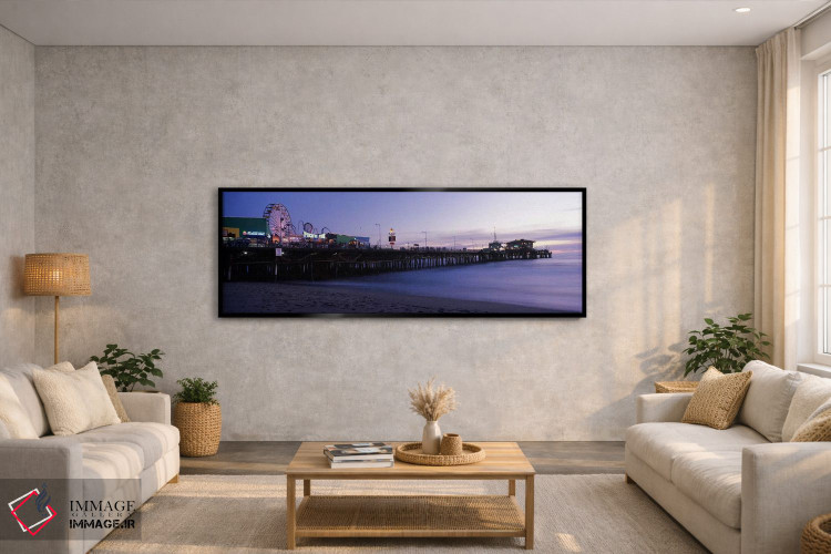 تابلو دکوراتیو Santa Monica Pier, Santa Monica, Los Angeles County, Ca… اثر پانورامیک ایمجز - D5B