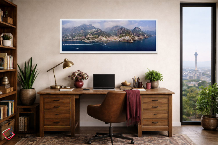 تابلو دکوراتیو Amalfi Coast, Campania, South Tyrol, Italy,نمای هوایی آ… اثر پانورامیک ایمجز - D1W