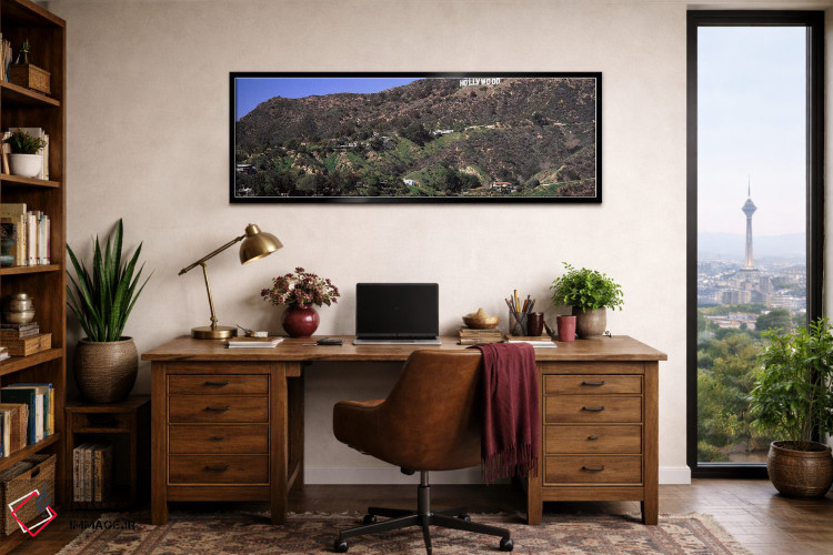 تابلو دکوراتیو Hollywood Hills, Hollywood, Los Angeles, California, US… اثر پانورامیک ایمجز - D2B