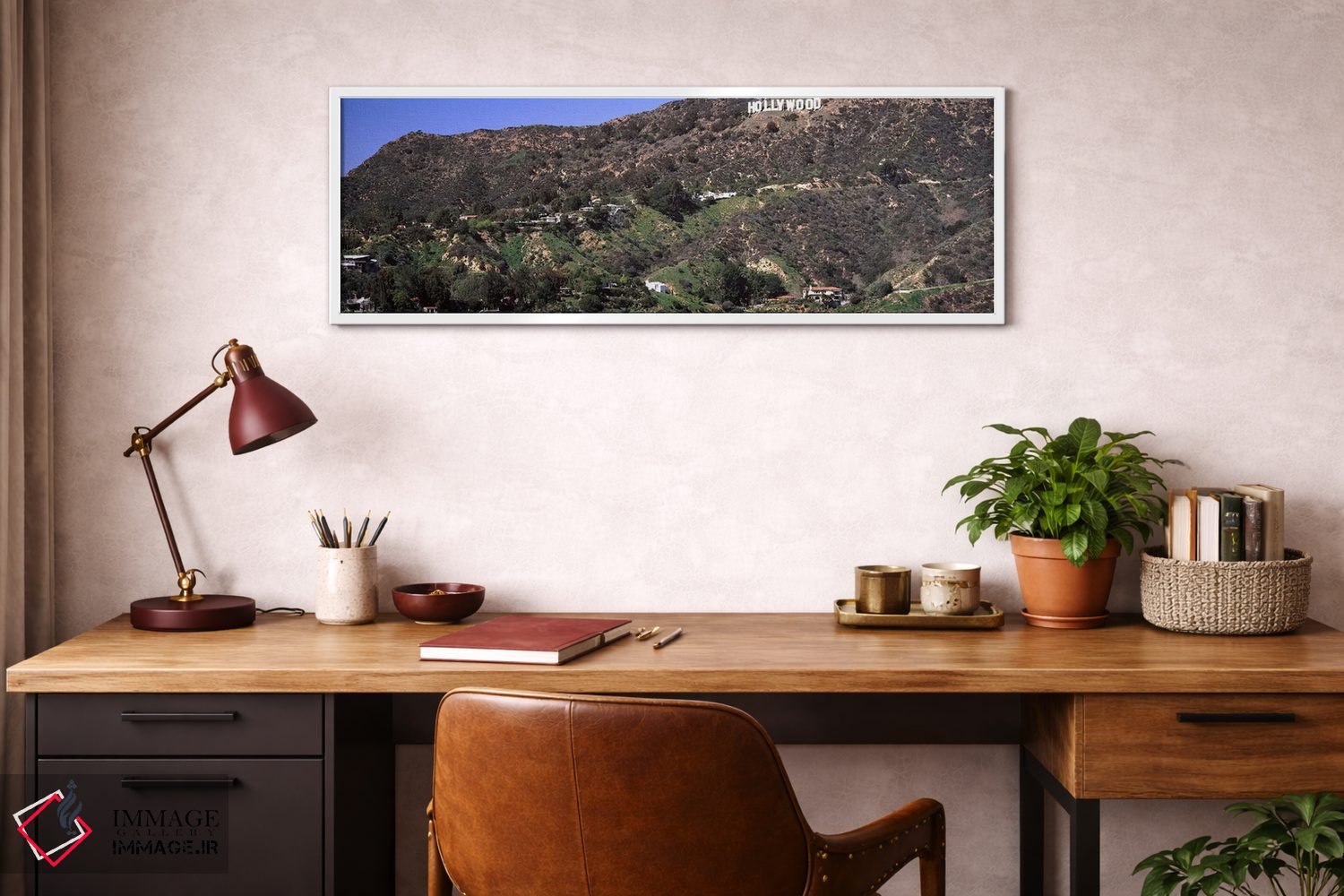 تابلو دکوراتیو Hollywood Hills, Hollywood, Los Angeles, California, US… اثر پانورامیک ایمجز - D3W