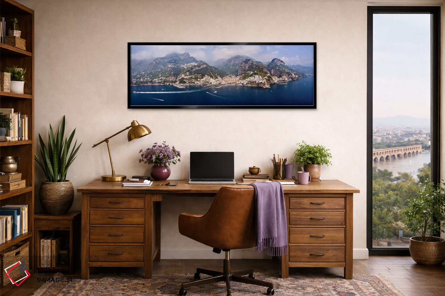 تابلو دکوراتیو Amalfi Coast, Campania, South Tyrol, Italy,نمای هوایی آ… اثر پانورامیک ایمجز - D2B