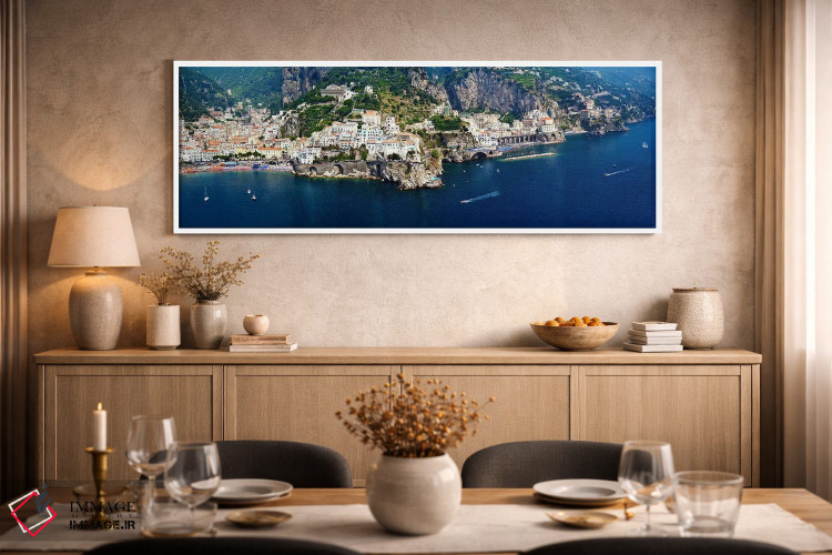 تابلو دکوراتیو Amalfi Coast, Salerno, Campania, Italy,نمای هوایی، ساحل… اثر پانورامیک ایمجز - D2W