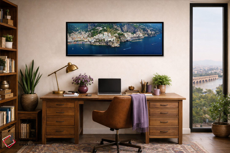 تابلو دکوراتیو Amalfi Coast, Salerno, Campania, Italy,نمای هوایی، ساحل… اثر پانورامیک ایمجز - D3B