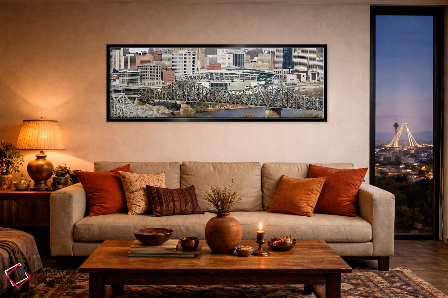 تابلو دکوراتیو Paul Brown Stadium, Cincinnati, Hamilton County, Ohio… اثر پانورامیک ایمجز - D5B