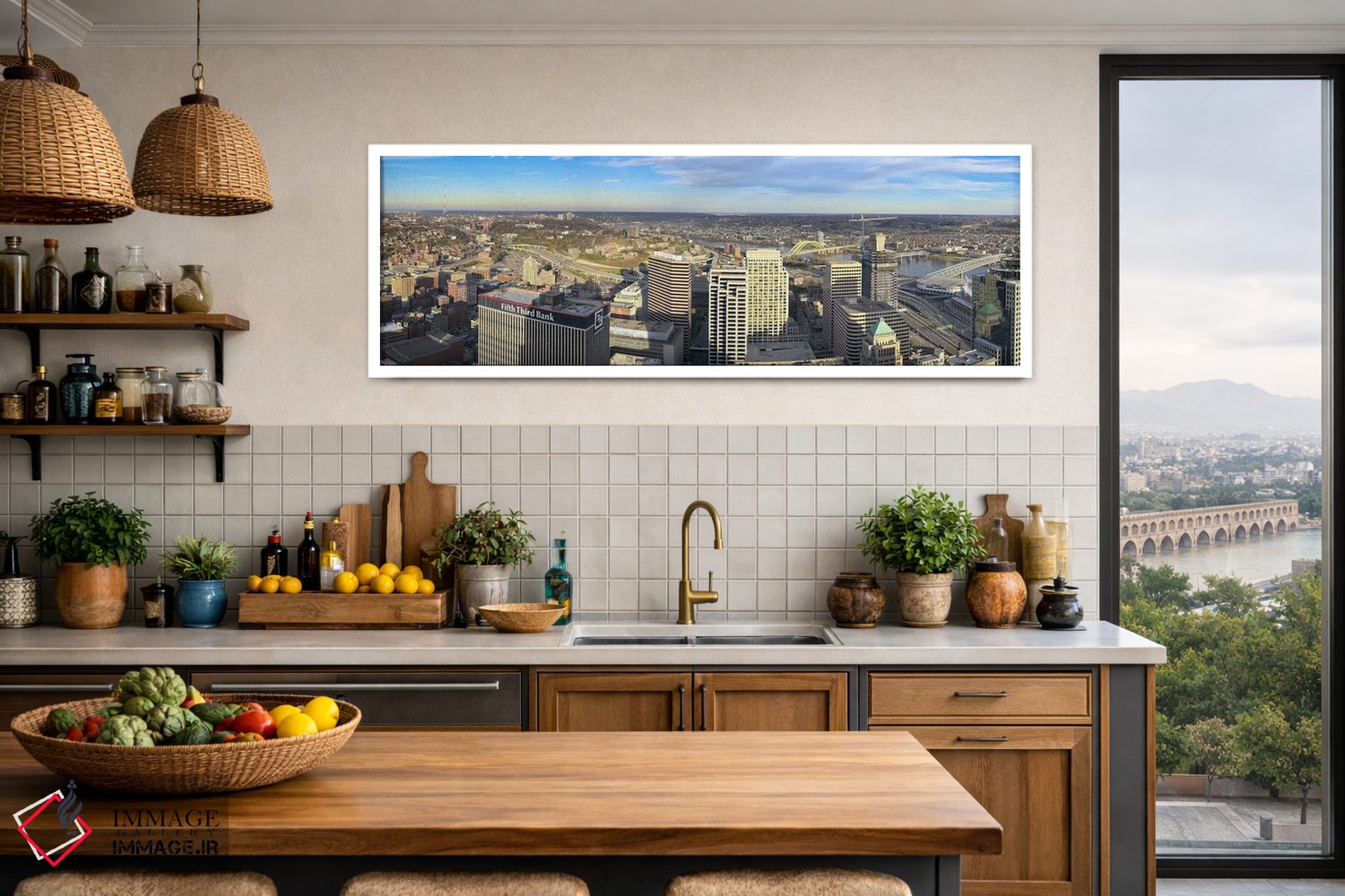 تابلو دکوراتیو Cincinnati, Hamilton County, Ohio, USA 2010,نمای هوایی… اثر پانورامیک ایمجز - D3W