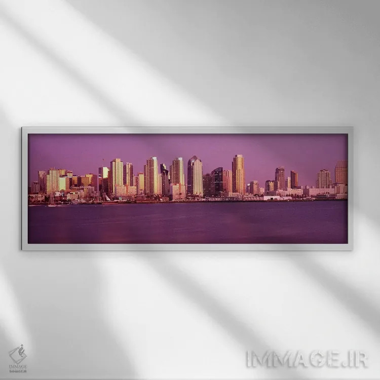 تابلو دکوراتیو San Diego, California, USA #4,ساختمان ها در کنار آب، سن… اثر پانورامیک ایمجز - نمای قابدار سفید