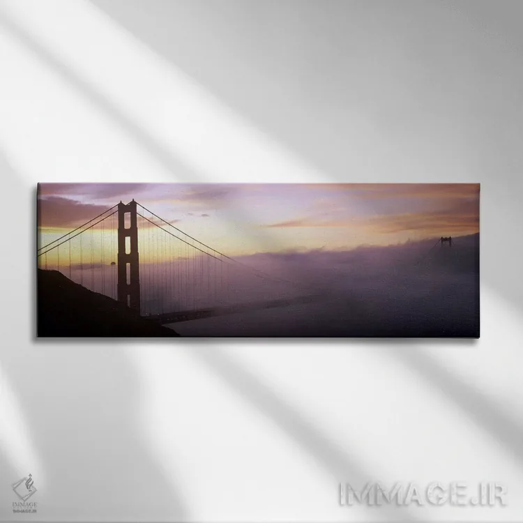 تابلو دکوراتیو San Francisco, California, USA,پل گلدن گیت پوشیده از مه… اثر پانورامیک ایمجز - نمای روبهرو روی دیوار