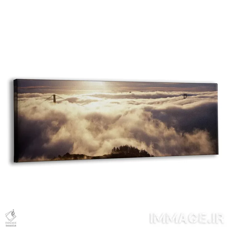 تابلو دکوراتیو San Francisco, California, USA,پل گلدن گیت در میان مه ا… اثر پانورامیک ایمجز - نمای پرسپکتیو محصول