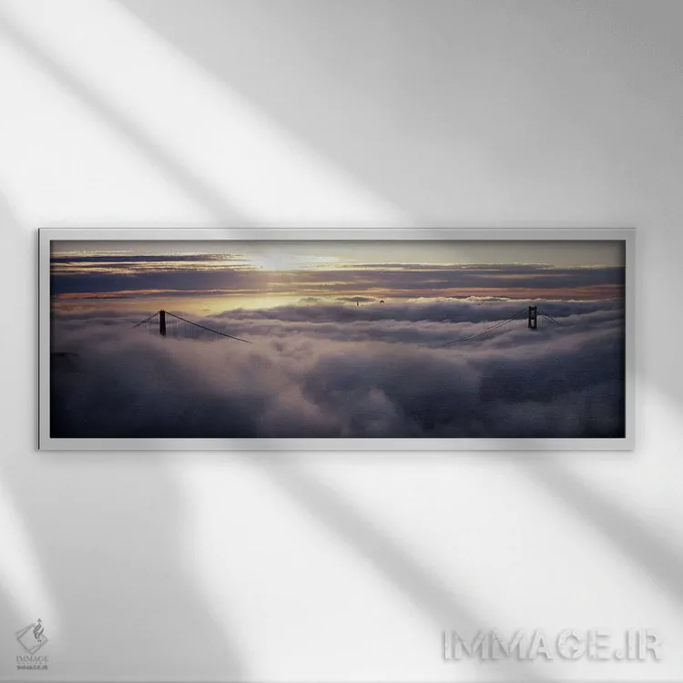 تابلو دکوراتیو Golden Gate Bridge, San Francisco Bay, San Francisco, C… اثر پانورامیک ایمجز - نمای قابدار سفید