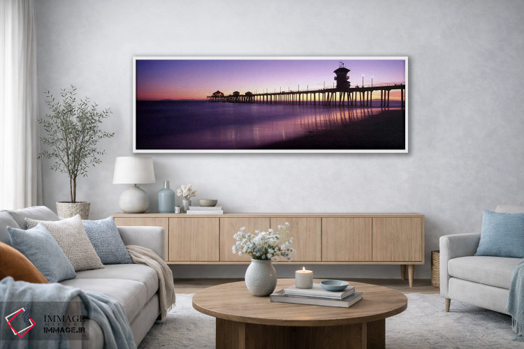 تابلو دکوراتیو Huntington Beach, Orange County, California, USA,اسکله… اثر پانورامیک ایمجز - D3W