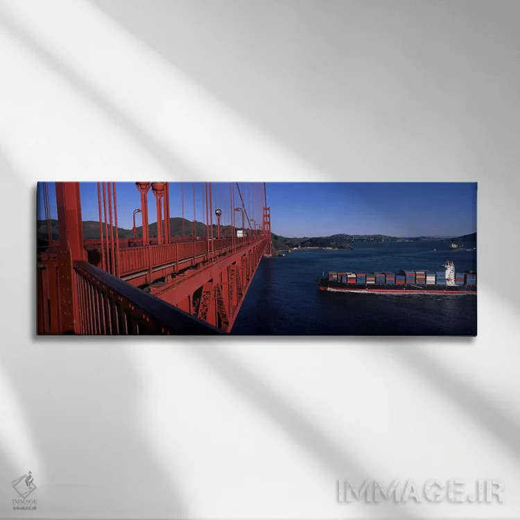 تابلو دکوراتیو Golden Gate Bridge, San Francisco Bay, San Francisco, C… اثر پانورامیک ایمجز - نمای روبهرو روی دیوار