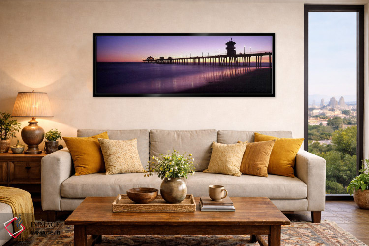 تابلو دکوراتیو Huntington Beach, Orange County, California, USA,اسکله… اثر پانورامیک ایمجز - D6B