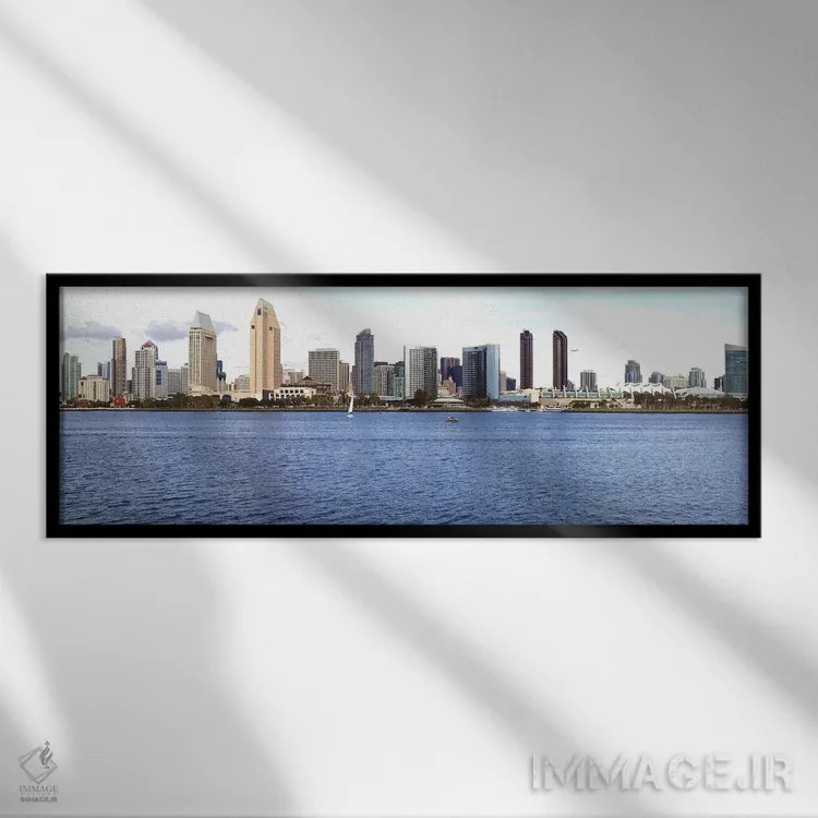 تابلو دکوراتیو view from Coronado Island, San Diego, California, USA 2… اثر پانورامیک ایمجز - نمای قابدار مشکی
