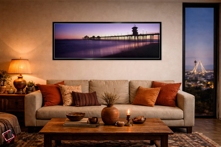 تابلو دکوراتیو Huntington Beach, Orange County, California, USA,اسکله… اثر پانورامیک ایمجز - D5B