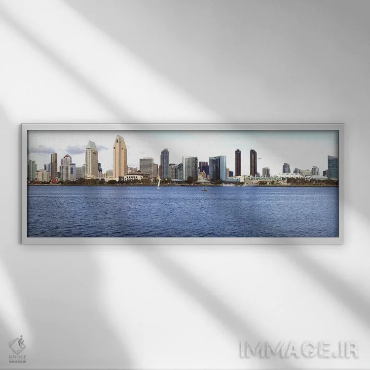 تابلو دکوراتیو view from Coronado Island, San Diego, California, USA 2… اثر پانورامیک ایمجز - نمای قابدار سفید