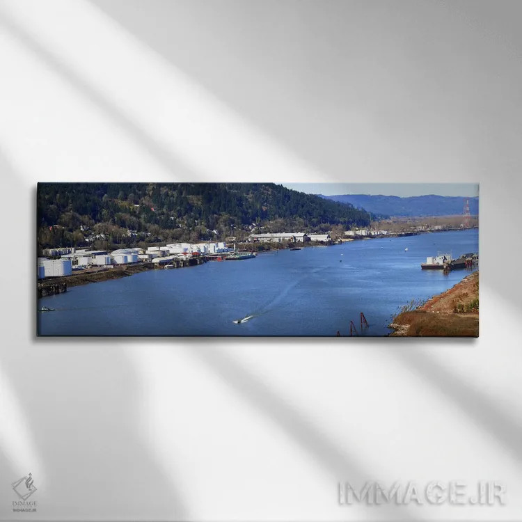 تابلو دکوراتیو Willamette River, Portland, Multnomah County, Oregon, U… اثر پانورامیک ایمجز - نمای روبهرو روی دیوار