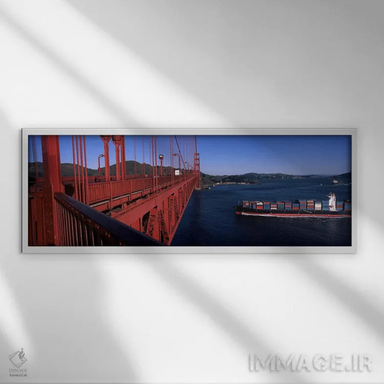 تابلو دکوراتیو Golden Gate Bridge, San Francisco Bay, San Francisco, C… اثر پانورامیک ایمجز - نمای قابدار سفید
