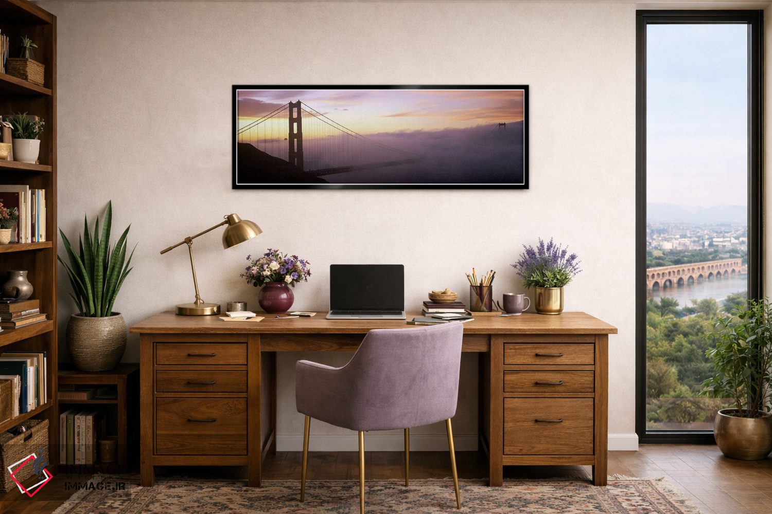 تابلو دکوراتیو San Francisco, California, USA,پل گلدن گیت پوشیده از مه… اثر پانورامیک ایمجز - D2B