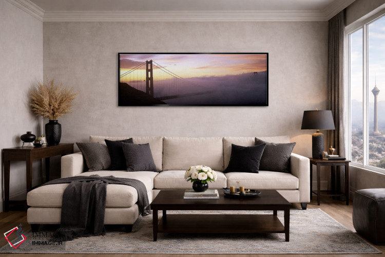 تابلو دکوراتیو San Francisco, California, USA,پل گلدن گیت پوشیده از مه… اثر پانورامیک ایمجز - D4B