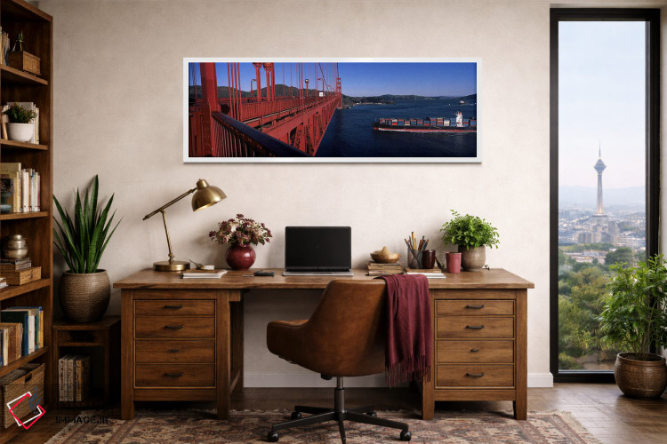 تابلو دکوراتیو Golden Gate Bridge, San Francisco Bay, San Francisco, C… اثر پانورامیک ایمجز - D1W