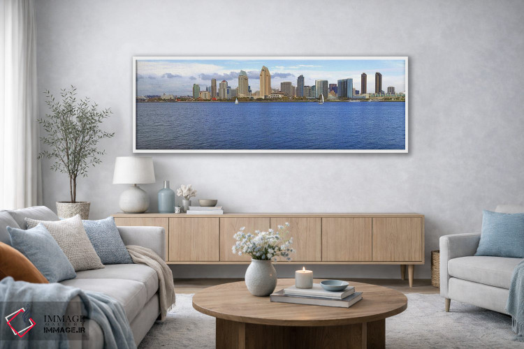 تابلو دکوراتیو San Diego, California, USA 2010 #9,ساختمان ها در کنار آ… اثر پانورامیک ایمجز - D2W
