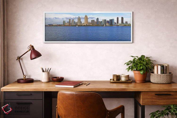 تابلو دکوراتیو San Diego, California, USA 2010 #9,ساختمان ها در کنار آ… اثر پانورامیک ایمجز - D3W