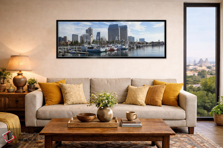 تابلو دکوراتیو San Diego, California, USA,قایق های ماهیگیری در اسکله… اثر پانورامیک ایمجز - D6B