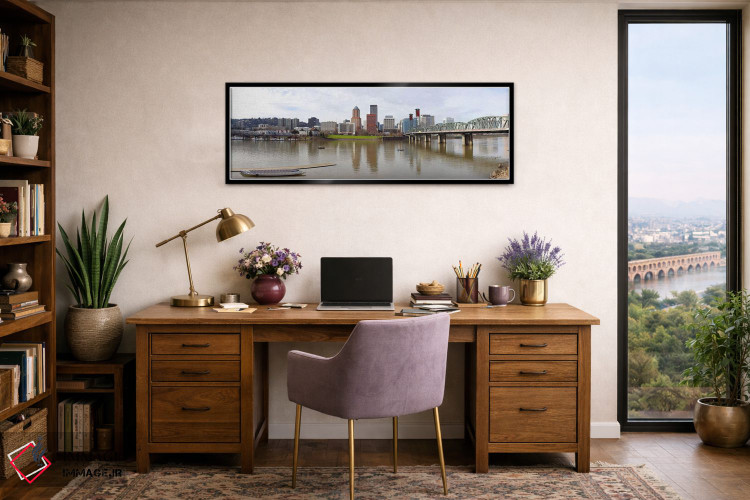 تابلو دکوراتیو Willamette River, Portland, Multnomah County, Oregon, U… اثر پانورامیک ایمجز - D2B