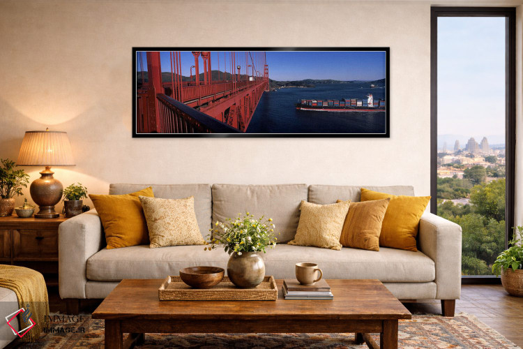 تابلو دکوراتیو Golden Gate Bridge, San Francisco Bay, San Francisco, C… اثر پانورامیک ایمجز - D6B