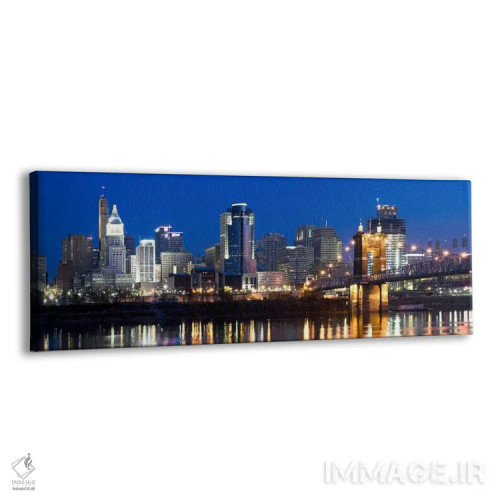تابلو دکوراتیو Ohio, USA,آسمان خراش ها در یک شهر، سینسیناتی، اوهایو، آ… اثر پانورامیک ایمجز - نمای پرسپکتیو محصول