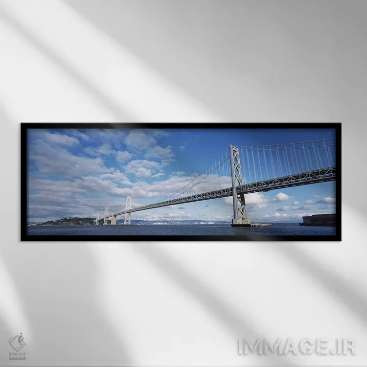 تابلو دکوراتیو Bay Bridge, San Francisco Bay, San Francisco, Californi… اثر پانورامیک ایمجز - نمای قابدار مشکی