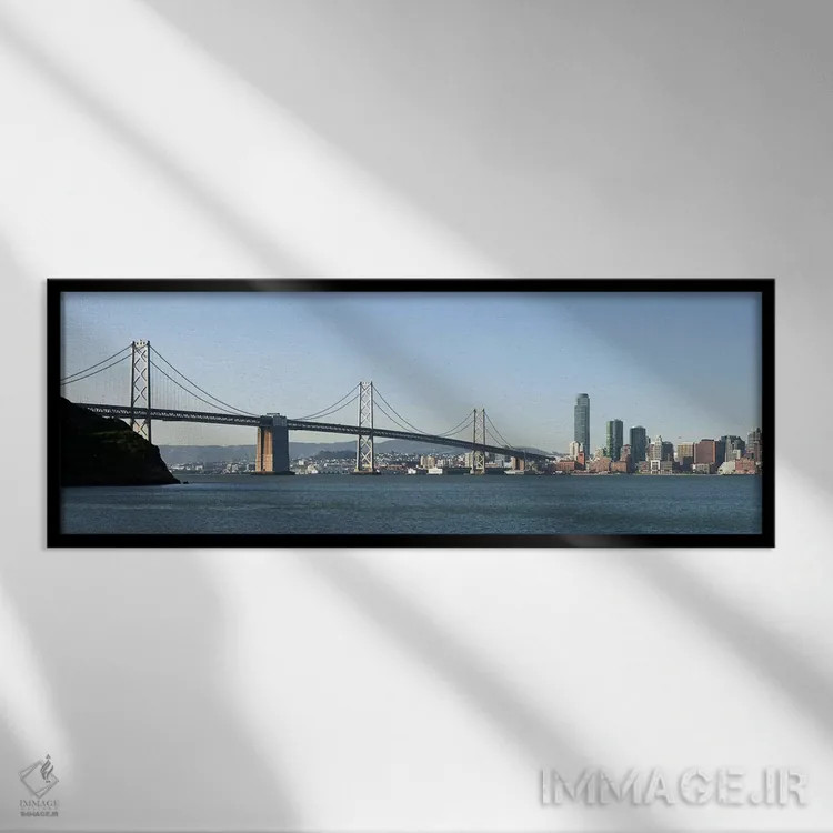 تابلو دکوراتیو Bay Bridge, San Francisco Bay, San Francisco, Californi… اثر پانورامیک ایمجز - نمای قابدار مشکی