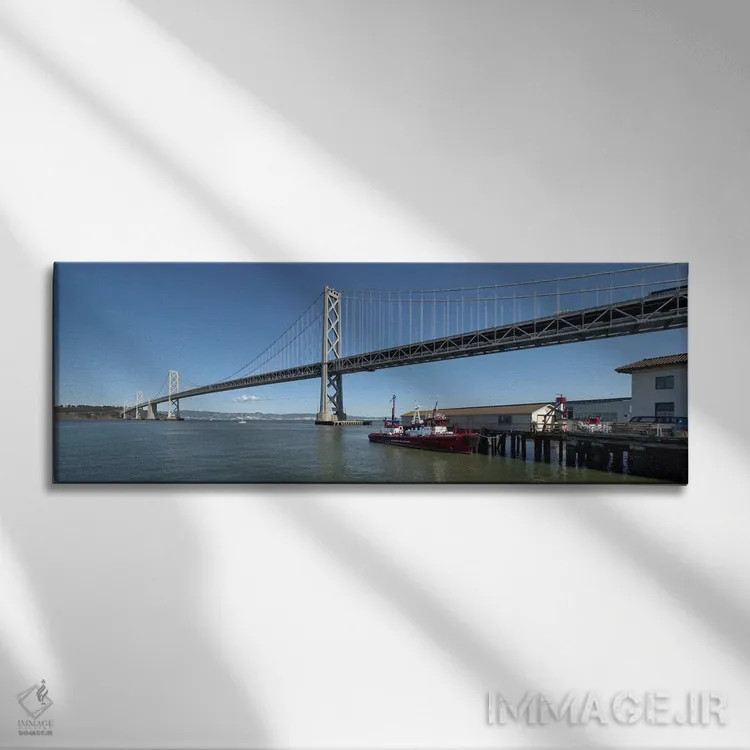تابلو دکوراتیو Bay Bridge, San Francisco Bay, San Francisco, Californi… اثر پانورامیک ایمجز - نمای روبهرو روی دیوار