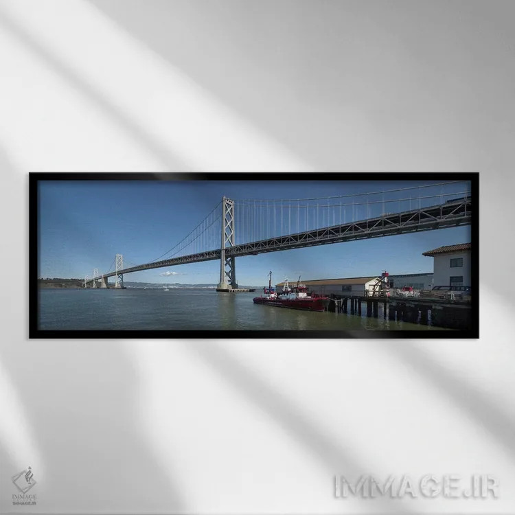 تابلو دکوراتیو Bay Bridge, San Francisco Bay, San Francisco, Californi… اثر پانورامیک ایمجز - نمای قابدار مشکی