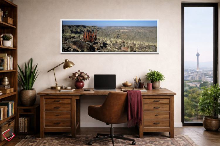 تابلو دکوراتیو Namibia,رشد آلوئه در لبه یک دره، دره فیش ریور، نامیبیا اثر پانورامیک ایمجز - D1W