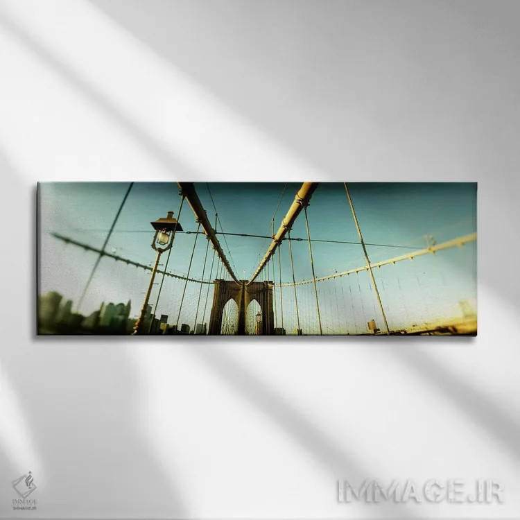 تابلو دکوراتیو Brooklyn Bridge, Manhattan, New York City, New York Sta… اثر پانورامیک ایمجز - نمای روبهرو روی دیوار