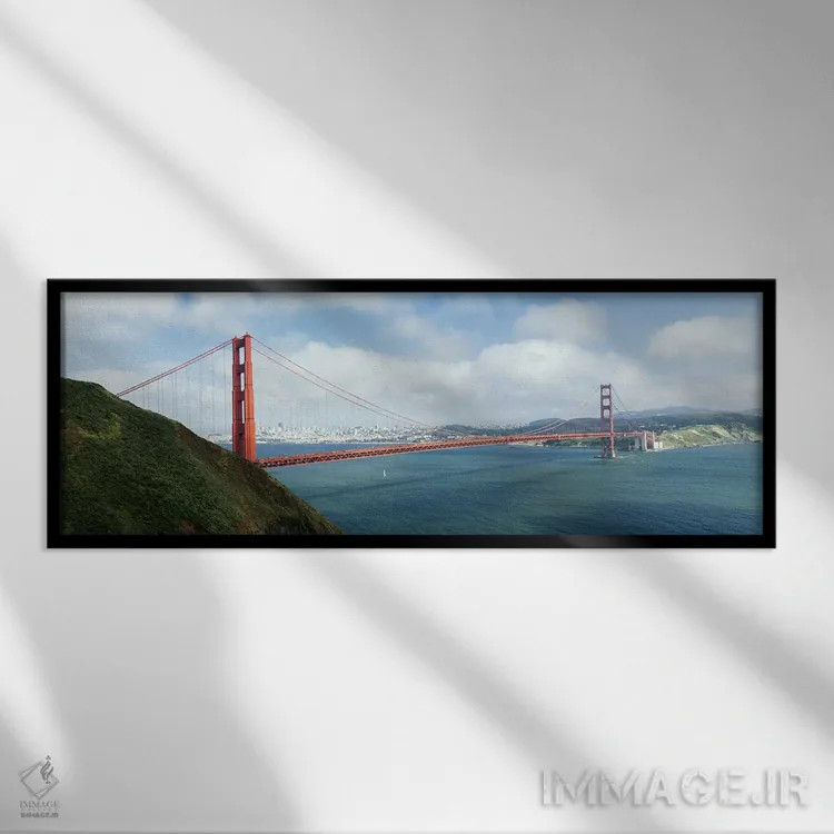 تابلو دکوراتیو San Francisco Bay, San Francisco, California, USA,پل مع… اثر پانورامیک ایمجز - نمای قابدار مشکی