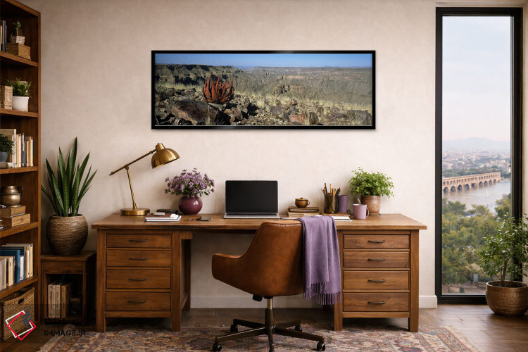 تابلو دکوراتیو Namibia,رشد آلوئه در لبه یک دره، دره فیش ریور، نامیبیا اثر پانورامیک ایمجز - D3B