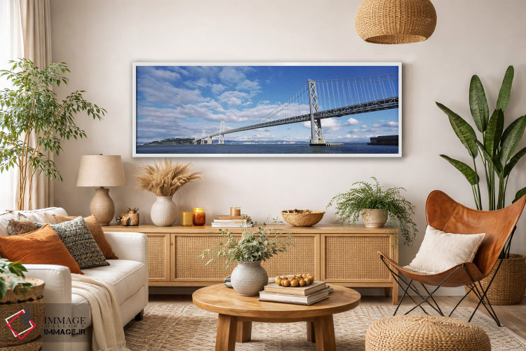 تابلو دکوراتیو Bay Bridge, San Francisco Bay, San Francisco, Californi… اثر پانورامیک ایمجز - D3W