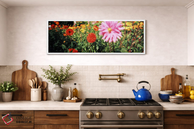 تابلو دکوراتیو Stuttgart, Baden-Wurttemberg, Germany,گل های داهلیا در… اثر پانورامیک ایمجز - D1W
