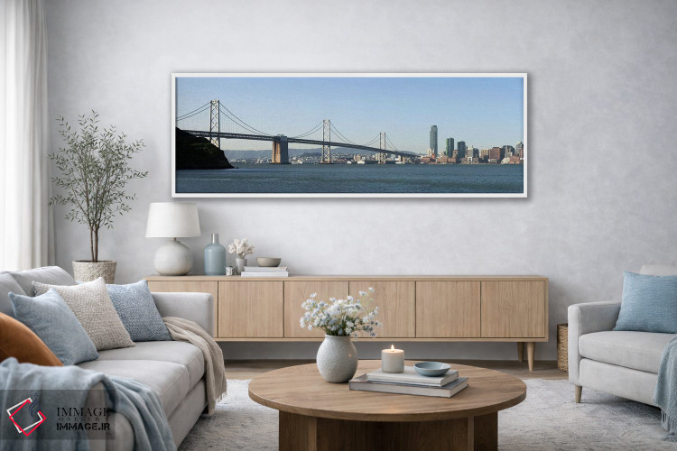 تابلو دکوراتیو Bay Bridge, San Francisco Bay, San Francisco, Californi… اثر پانورامیک ایمجز - D3W