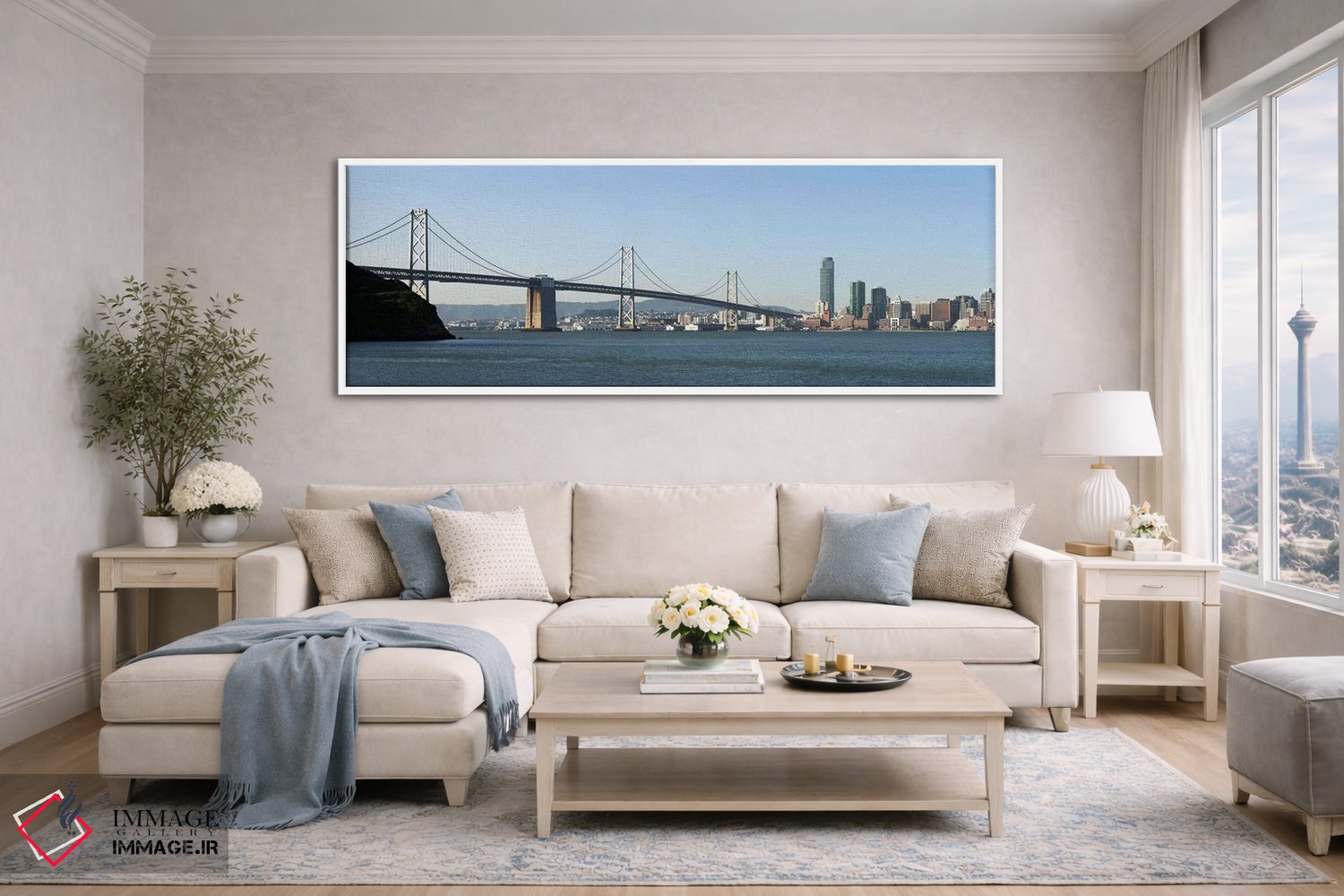 تابلو دکوراتیو Bay Bridge, San Francisco Bay, San Francisco, Californi… اثر پانورامیک ایمجز - D4W