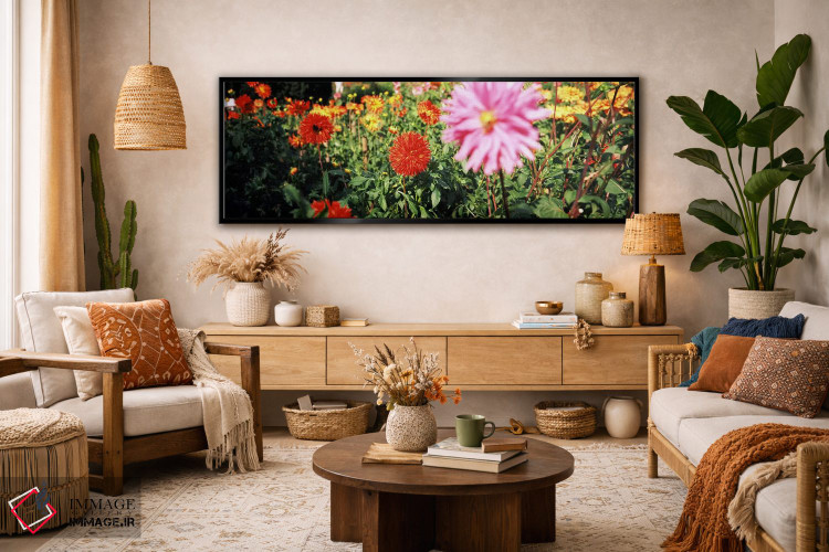 تابلو دکوراتیو Stuttgart, Baden-Wurttemberg, Germany,گل های داهلیا در… اثر پانورامیک ایمجز - D4B