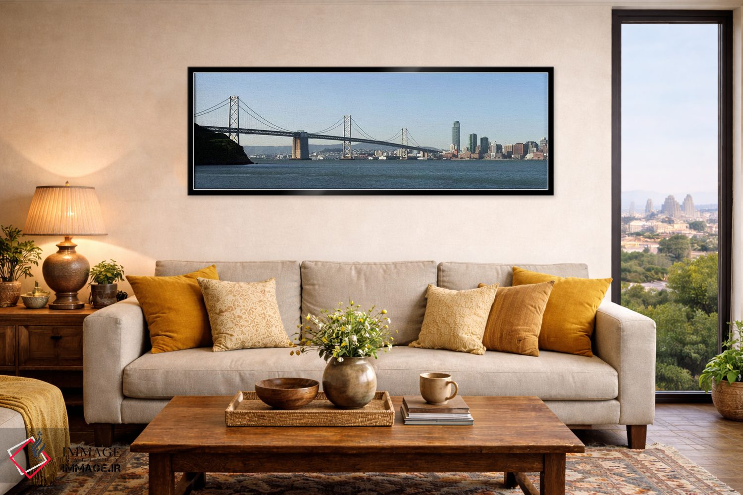 تابلو دکوراتیو Bay Bridge, San Francisco Bay, San Francisco, Californi… اثر پانورامیک ایمجز - D6B