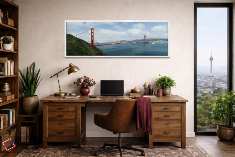 تابلو دکوراتیو San Francisco Bay, San Francisco, California, USA,پل مع… اثر پانورامیک ایمجز - D1W